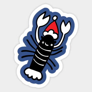 Christmas Lobster Sticker